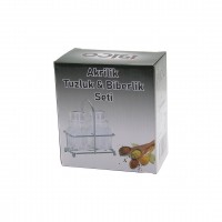 İBİCO İ22-166 (2PCS) (ŞEFFAF KAPAK) (AKRİLİK) (TUZLUK & BİBERLİK & BAHARATLIK) (METAL STANDLI) (KARE & BOMBELİ)*48