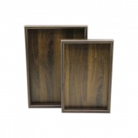 PABLITO HOME PBT-361 (KOYU KAHVERENGİ) (2Lİ SET) (DİKDÖRTGEN) AHŞAP BAMBU SUNUM TEPSİ (20X30CM- 25X35CM- DERİNLİK: 2CM)*20=K