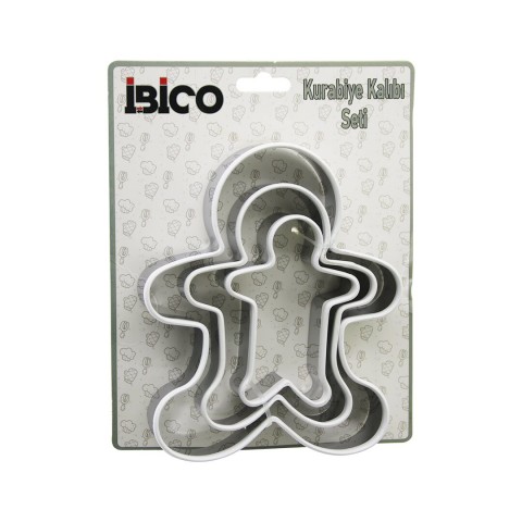 İBİCO İ22-159 ( 3 BOY ) ( METAL ) ( SİLİKON KENAR KILIFLI ) KURABİYE KALIP SETİ ( 8 X 5.5CM & 9.5 X 8CM & 13.5 X 11CM )*144