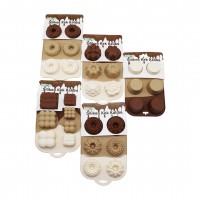 İBİCO İ22-002 ( KLASİK ÇİZGİLİ ŞEKİL) ( 6LI & MİNİ ) (SİLİKON) MUFFİN KEK KALIP ( ASKILIKLI KARTELA )*10X12