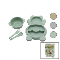 QLUX BSF-00982 BLW SET NO-3 (4PCS) (AYICIK MODEL=3 BÖLME+KASE+KAŞIK+ÇATAL) BEBEK BESLENME SET (500ML+400ML)(RENKLİ PLS)*12=K QLUX BSF-00982 BLW SET NO-3 (4PCS) (AYICIK MODEL=3 BÖLME+KASE+KAŞIK+ÇATAL) BEBEK BESLENME SET (500ML+400ML)(RENKLİ PLS)*12=K