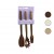 İBİCO İ22-011 ( 3PCS ) ( RENKLİ SİLİKON ) ( AHŞAP AKASYA SAPLI ) MUTFAK SETİ (YUMURTA FIRÇASI & MAKARNA KAŞIK & SPATULA) (27-30CM)*12X6