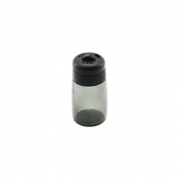 QLUX C-00366 SİYAH İNCİ ( SİYAH ŞEFFAF CAM ) TUZLUK & BAHARATLIK ( 100CC ) ( PLASTİK KAPAK= 3 SİTİL DÖKÜM )*30=K