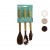 İBİCO İ22-007 (3PCS) (RENKLİ SİLİKON) (AHŞAP SAPLI) MUTFAK SETİ (Y.FIRÇASI & MAKARNA-SALATA KAŞIK & SPATULA)(27-30-31CM)*12X6