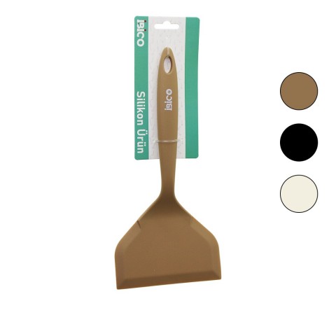 İBİCO İ22-034 ( GENİŞ AĞIZ = 11.5CM ) ( RENKLİ SİLİKON ) SPATULA ( SİLİKON SAPLI ) ( 25CM )*12X6