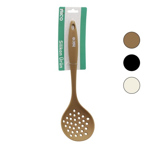 İBİCO İ22-036 ( RENKLİ SİLİKON ) KEVGİR ( SİLİKON SAPLI ) ( 28.5CM )*12X6