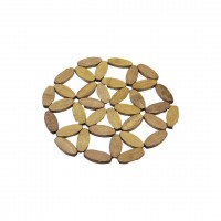 İBİCO İ22-267 ( YUVARLAK ) ( ÇİÇEK MODEL ) ( BONCUK ) ( AHŞAP ) NİHALE ( ÇAP: 20.5CM )*12X30