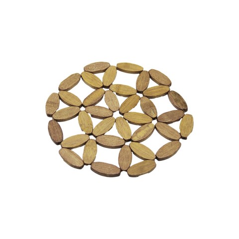 İBİCO İ22-267 ( YUVARLAK ) ( ÇİÇEK MODEL ) ( BONCUK ) ( AHŞAP ) NİHALE ( ÇAP: 20.5CM )*12X30