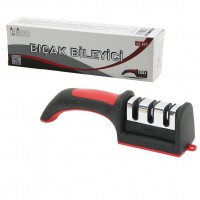 İBİCO İ22-069 BIÇAK BİLEYİCİ BİLEME ( 3 BOĞUMLU=KROM KAPLAMA ) ( RENKLİ PLASTİK GÖVDE & SAP ) ( KUTULU AMBALAJ )*144