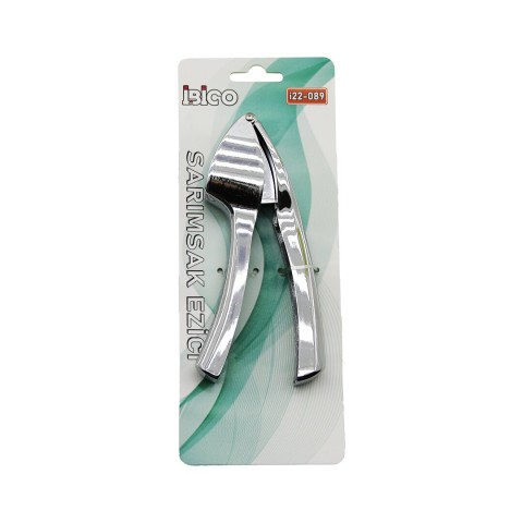 İBİCO İ22-089 ( OVAL HAZNE & KOLLAR=9X14.5CM ) ( ÇELİK METAL ) SARIMSAK EZİCİ ( KOLLU PRES MODELİ )*120