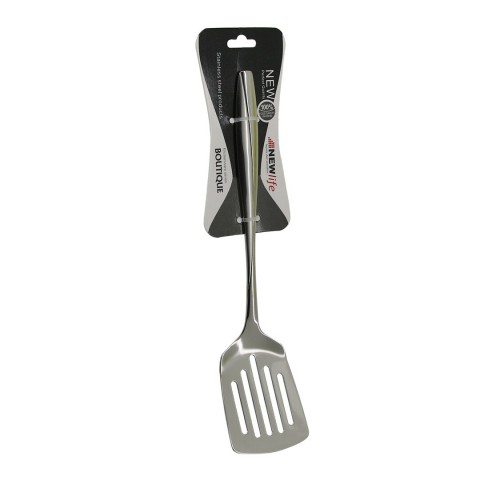 NEWLİFE BOUTIQUE CLKN-2324 ( ÇELİK METAL ) ( DELİKLİ SERVİS SPATULASI ) ( 26CM )*12X12