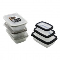 QLUX L-00686 BİO EXTRA (3PCS= 300-600-1200ML) SIZDIRMAZ SAKLAMA KABI SET (ŞEFFAF PLS.KAP)*24=K