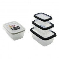 QLUX L-00771 BİO EXTRA (3PCS= 400-800-1600ML) SIZDIRMAZ SAKLAMA KABI SET (ŞEFFAF PLS.KAP)*18=K