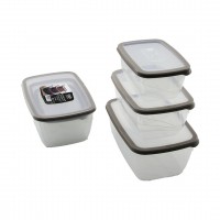 QLUX L-00772 BİO EXTRA ( 3PCS= 1600-2800-4600ML ) SIZDIRMAZ SAKLAMA KABI SET (ŞEFFAF PLS.KAP)*8=K