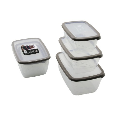 QLUX L-00772 BİO EXTRA ( 3PCS= 1600-2800-4600ML ) SIZDIRMAZ SAKLAMA KABI SET (ŞEFFAF PLS.KAP)*8=K