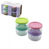 MSA COLLECTİON LAPİS-111 ( 4PCS ) CAM SAKLAMA KABI ( RENKLİ KAPAKLI ) ( 400CC & 13.53 OZ )*6=K MSA COLLECTİON LAPİS-111 ( 4PCS ) CAM SAKLAMA KABI ( RENKLİ KAPAKLI ) ( 400CC & 13.53 OZ )*6=K