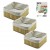 İBİCO İ12-067 ( 3 BOY ) ( KARE ) ( BAMBU KENAR ) ORGANİZER SEPET ( AHŞAP ALTLIK & BEZLİ ) ( 17X17 & 21X21 & 26X26CM )*24
