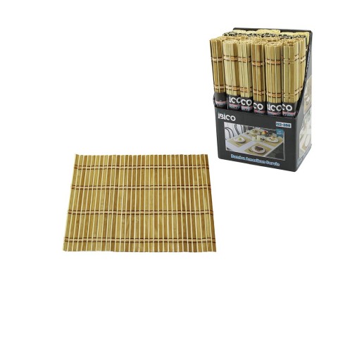 İBİCO İ22-266 ( DİKDÖRTGEN ) ( HASIR & BAMBU ) AMERİKAN SERVİS ALTI  ( İP DESENLİ ) ( 30X40CM )*24X8