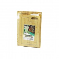 İBİCO İ22-196 ( 2PCS SET ) ( DÜZ KENARLI & KANALLI & OVAL KULPLU ) ( AHŞAP BAMBU ) KESİM PANOSU & KESME TAHTASI (18X28X1CM--22X32X1CM)*24