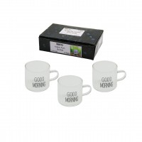 *İBİCO İ22-139 ( KULPLU ) ( GOOD MORNING & KALIN ÇİZGİLİ CAM ) KAHVE YANI BARDAK ( 90ML )*48=K