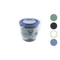 LOCK & FRESH-10200-999 ( RENKLİ )( ÇİFT KAPAKLI ) MİKSER KAP ( SİLİKON & PLASTİK )( 2200ML & 9 CUPS )( KAYDIRMAZ AYAK )*12=K