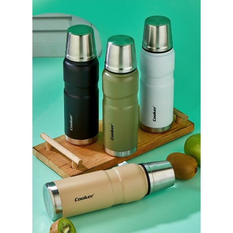 COOKER CKR-2052 ( 0.5LT ) HUNTER TERMOS ( PASLANMAZ ÇELİK & SIZDIRMAZ KAPAK = BARDAK )*24