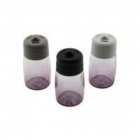 QLUX C-00271 ( STAR OVAL ) ( RENKLİ CAM ) TUZLUK & BAHARATLIK ( 100CC ) ( RENKLİ PLASTİK KAPAK= 3 SİTİL DÖKÜM ) *30=K