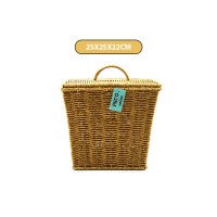 İBİCO İ22-324 ( KARE ) (METAL İSKELET) PLS.HASIR ORGANİZER SEPET ( KAPAKLI ) ( 28X28X22CM )*12=K