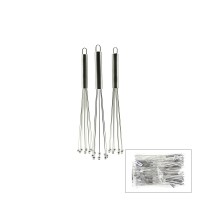 İBİCO İ22-357 ( 8-BONCUK UÇLU ) METAL ÇIRPICI ( KROM SAP ) ( UÇLARI=İT TOPLA & ÇEK AÇ ) ( UÇ=18CM + SAP:12CM )*12X20