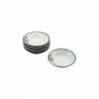 COOKER CKR-4145 ( 6PCS ) PORSELEN DESENLİ ÇAY TABAĞI*24