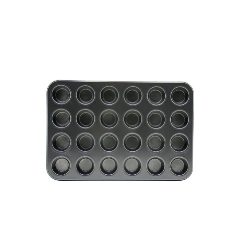 İBİCO İ22-377 ( 24 GÖZLÜ ) ( METAL & SİYAH ) ( DÜZ ) MUFFİN & KEK KALIP*60