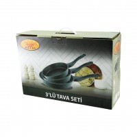 NUR IŞIKLAR METAL ( 3PCS ) DÖKÜM TAVA SETİ ( 20-24-28CM )*1