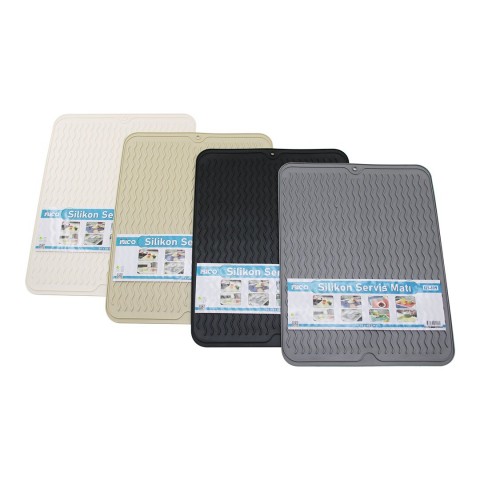 İBİCO İ21-109 ( SİLİKON ) ÇOK AMAÇLI SERVİS MATI ( AMERİKAN SERVİS & BULAŞIK ALTLIK & NİHALE ) ( 30X40CM )*12X10