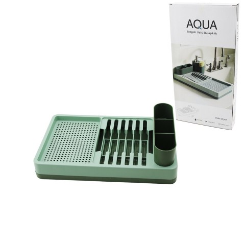 AQUA OM-0848 ( YEŞİL ) TEZGAH ÜSTÜ BULAŞIKLIK ( TABAKLIK & KAŞIKLIK ) ( 26X42X12CM )*6=K