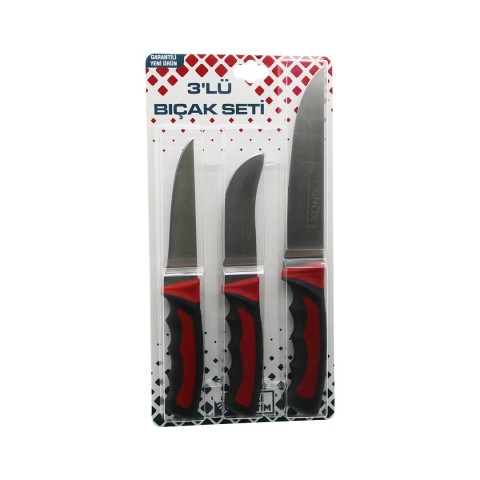 ERİNOX ( 3PCS ) KURBAN BIÇAK SETİ ( R-032K--R-320Y--R-0403 ) (KEMİK SIYIRMA & DERİ SOYMA=YÜZME & KURBAN BIÇAK)*50