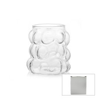 SDR-A7 ( 350ML & KULPSUZ ) ( ÇİFT CİDARLI & ÜZÜM KABARCIK ) CAM BARDAK*100=K