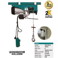 MEŞEM ELEKTRİKLİ MİNİ VİNÇ 600/1200 KG 936