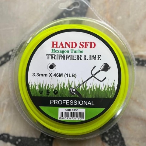 HAND SFD  ALTI KÖŞE SARI TIRPAN MİSİNASI 3,3 MM 46 METRE