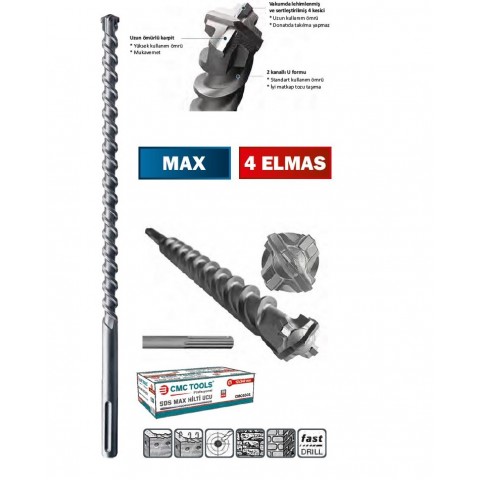 CMC SDS MAX MATKAP UCU 4 ELMASLI 24*340 MM CMC6307
