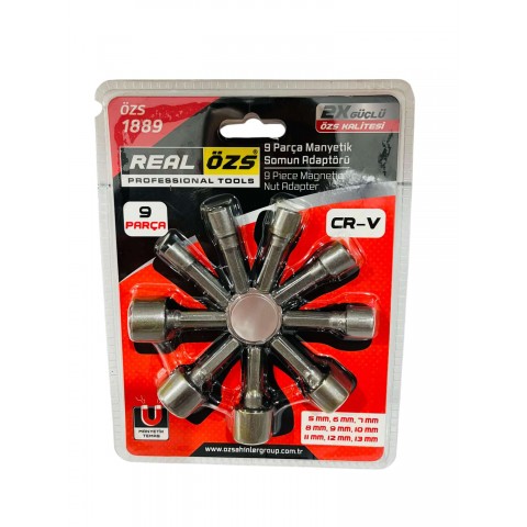 REAL ÖZS-1889 ( 9 PCS & 5-13 MM ) MANYETİK SOMUN SÖKME & ÇATI ADAPTÖRÜ*12X