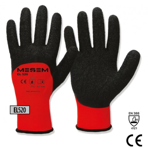 MEŞEM KIRMIZI LATEX ELDİVEN 3/4 EL520*12X