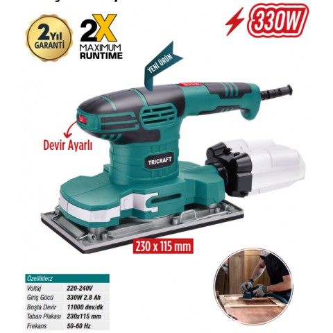 MEŞEM TİTREŞİMLİ ZIMPARA MAKİNASI 330W 7352