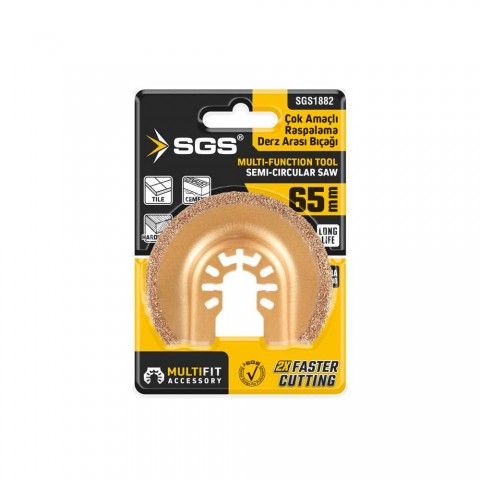 SGS MULTI-TOOLS KESİCİ VE RASPALAMA DERZ ARASI TEMİZLEME KARBÜR 65MM SGS1882