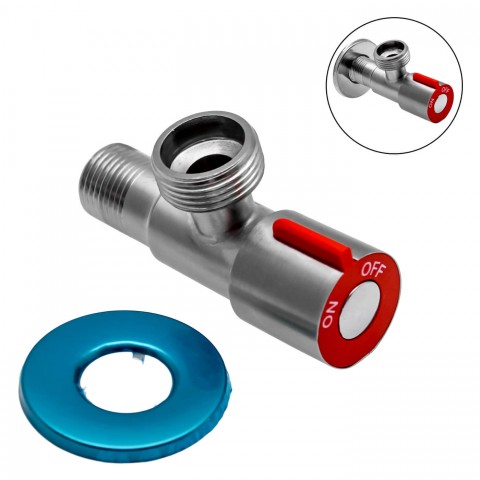 İnox Taharet Musluğu Paslanmaz Çelik Aynalı On Off Düğmeli Ara Musluk