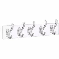 BAYSA-136 ( 5 KOLLU=6.2CM ) MİKA KRİSTAL PLASTİK ( ŞEFFAF ASKI ) ( ŞEFFAF PVC YAPIŞKANLI MONTAJ ) ( 6.4X29.3CM )*30X10