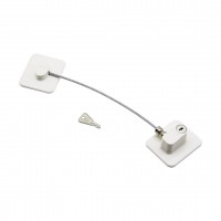 KINETEX KTX-3331 ( BEYAZ PLAKA ) ( HALATLI ) EMNİYET KİLİT ( 5X6CM YAPIŞKANLI MONTAJ=2PCS PLAKA ) ( HALAT=18.8CM )*300