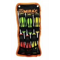 MİRAC ( BEZ ASKI STANDLI ) ( RENKLİ & KAUÇUK KAPLAMA SAPLI ) ( DARBELİ ) ( 6LI SET ) ( 2İN1=ÇİFT TARAFLI UÇ ) TORNAVİDA SETİ TAKIM ( YILDIZ-DÜZ )*36