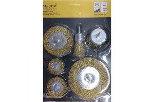 MEŞEM ÇELİK TEL FIRÇA SETİ 25,38,50,75,100 MM 574