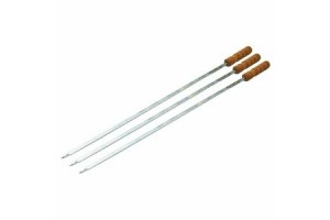 İBİCO T-500 ( TAVUK & KANAT ) ( AHŞAP SAPLI ) ( DAR YASSI & 50CM ) MANGAL ŞİŞİ