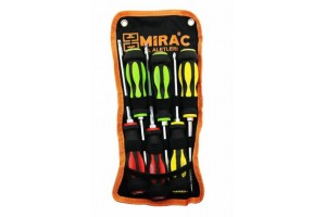 MİRAC ( BEZ ASKI STANDLI ) ( RENKLİ & KAUÇUK KAPLAMA SAPLI ) ( DARBELİ ) ( 6LI SET ) ( 2İN1=ÇİFT TARAFLI UÇ ) TORNAVİDA SETİ TAKIM ( YILDIZ-DÜZ )*36
